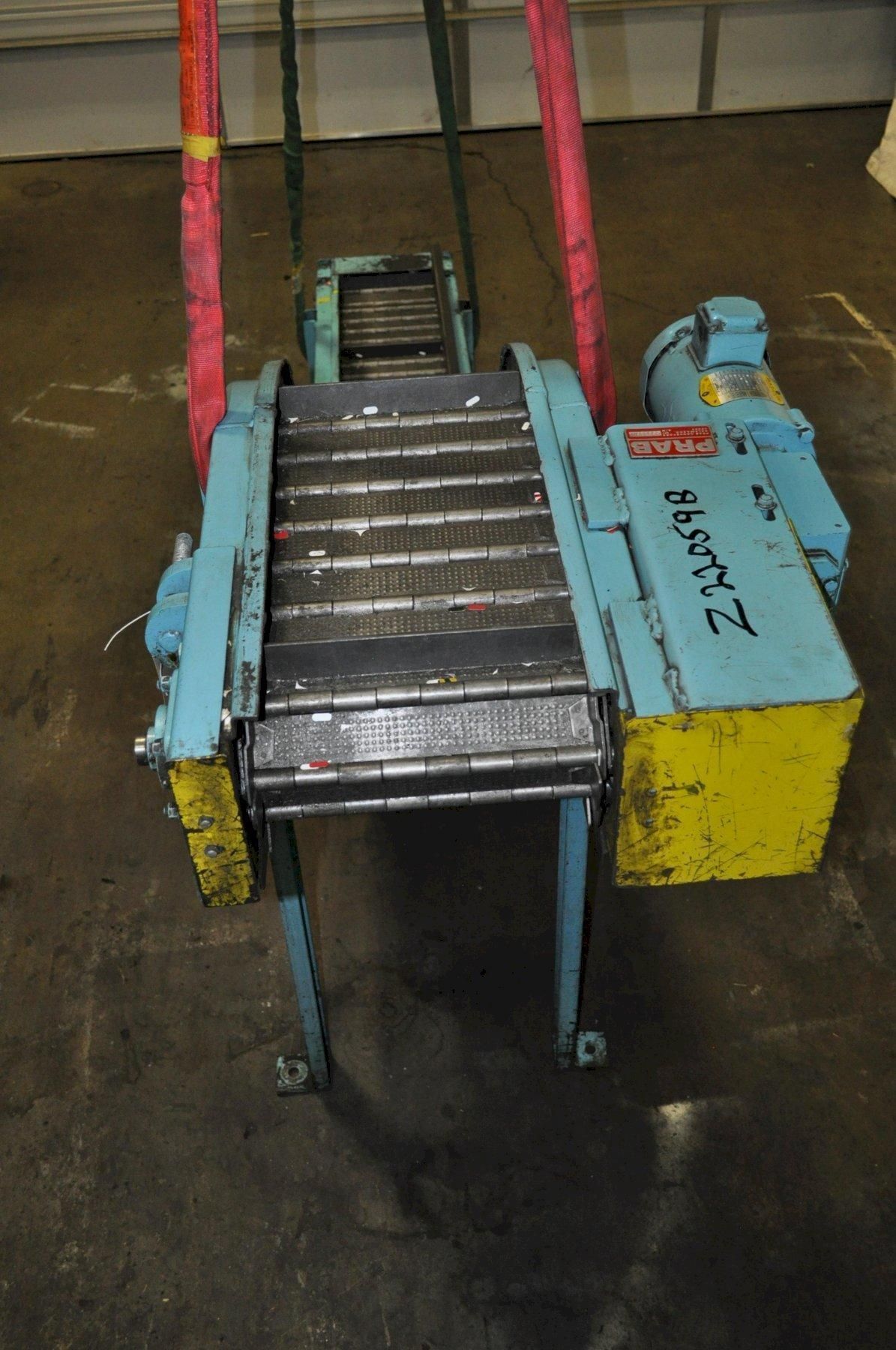 11.5" wide x 10' long, Prab scrap conveyor, 24" discharge, 48" rise, 1/2 HP, #14173J - Image 7