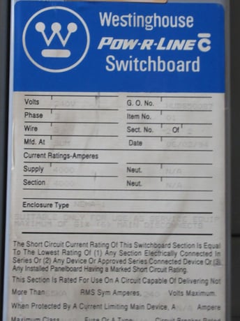 4000 Amps, Westinghouse #POW-R-LINE C, 240 Volts, 3PH3W, 2 section switchboard - Image 3