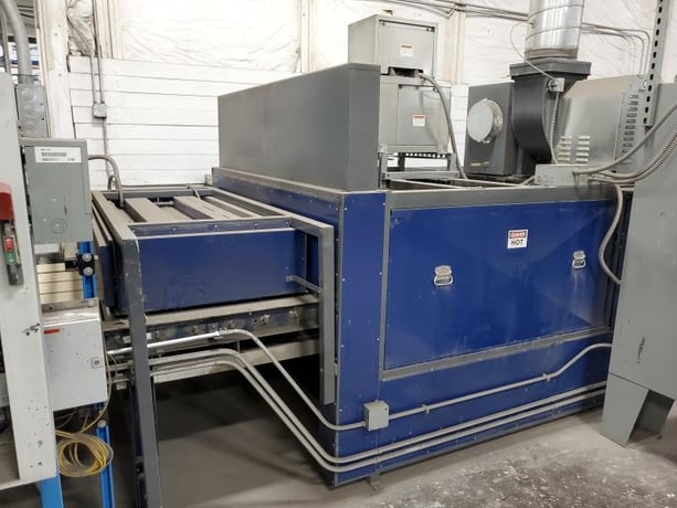 4-Gun Flatline Spray System, Deimco/Blasdel #Custom, 60" wide oven, 1-3/4" part height capacity, 84" width x - Image 5