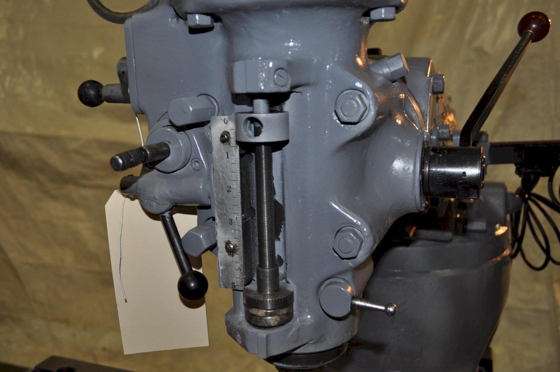 Bridgeport #2J, vertical mill, 9" x42" tbl., 2 HP, 60-4200 RPM, 30" X, 12" Y, 5" Z, R8, Newall digital read - Image 7