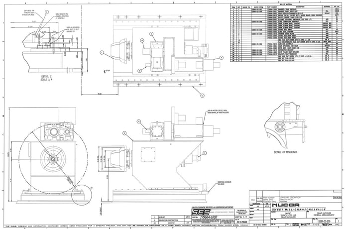 60000 lb. Pro-Eco, double end uncoiler w/ coil car, 72" width, 84" O.D., 24"-30" ID, hydraulic expansion, 1994 - Image 4
