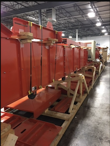 Bunting conveyor with D-Coil metal detection, 18" T side guards with UHMW skirting, includes discharge chute - Image 1