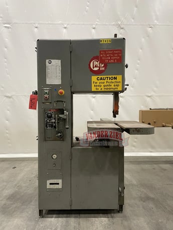 18" x 12" Grob #4V-18, vertical band saw, 28" x 24" x 2-1/2" table, serial #3895, 1980, #16216 - Image 1
