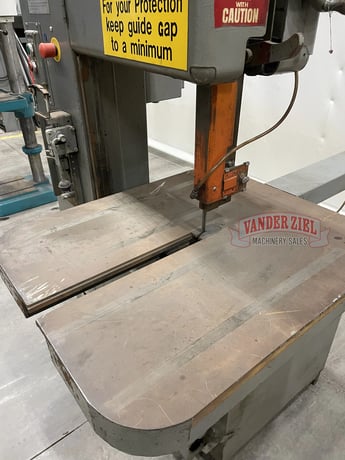 18" x 12" Grob #4V-18, vertical band saw, 28" x 24" x 2-1/2" table, serial #3895, 1980, #16216 - Image 4