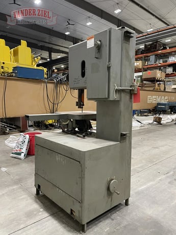 18" x 12" Grob #4V-18, vertical band saw, 28" x 24" x 2-1/2" table, serial #3895, 1980, #16216 - Image 6