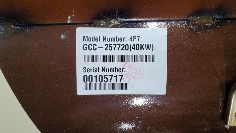 40 KW, 1800 RPM, Kohler #GCC-257720, generator end, 12 lead, 120/208/240/416/480 Volts, new surplus, 2018 (24 - Image 2