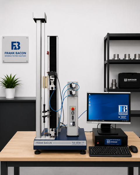1125 lbf. (5kN) Frank Bacon #FB-EMS-TT, Single Column Tension and Compression Testing Machine with Precision - Image 1
