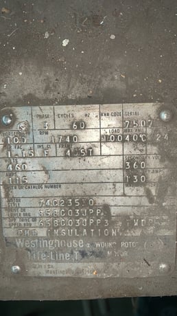 100 HP 1740 RPM Westinghouse, Frame 405T, Drip-Proof Ball Bearing, 460 Volts - Image 2