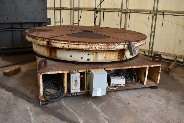 150000 lb. Floor Turn Table, 120' ' Table w/Center Thru Hole, 460 Volt, 5 HP, Hand Pendant Controller - Image 1