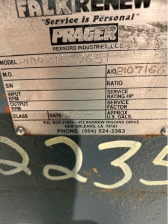 713 HP @ 1750 RPM, Falk #2100Y1-L, gear reducer, 5.30 ratio, unused - Image 4