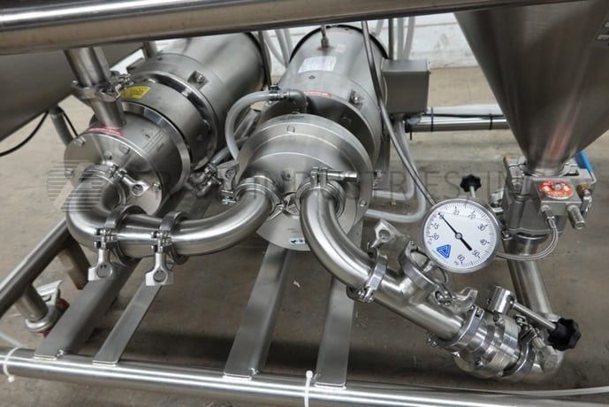 Admix #FF425, 316 Stainless Steel in line integrated mixing system, 7.5 HP, mounted on 4 leg Stainless Steel - Image 2