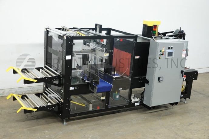Arpac #108-28RA, right angle shrink bundler, rated from 10-30 bundles per minute, mounted on heavy duty base - Image 1
