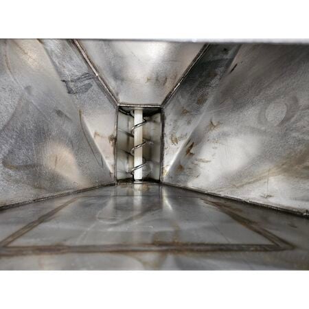 3" diameter, Flexicon, Flexible screw Incline conveyor w/Hopper, 5 cu.ft. hopper, .5" bar x 8' long - Image 4