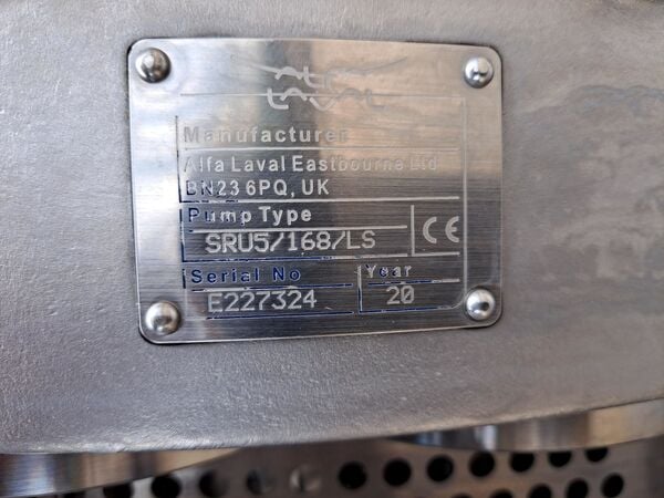Alfa Laval #SRU5-168LS, 3" Stainless Steel positive displacement pump, 15 HP, 1775 RPM - Image 9