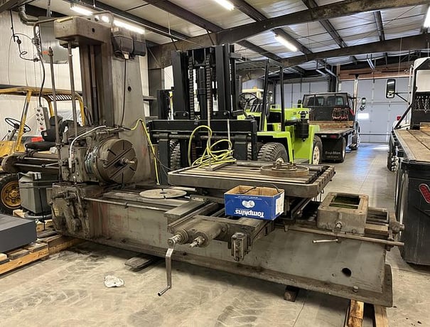 3" Sacem, horizontal boring mill, 51" X, 51" Y, 32" Z, Acu-Rite 3-Axis digital read out, NMTB40, pendant - Image 1