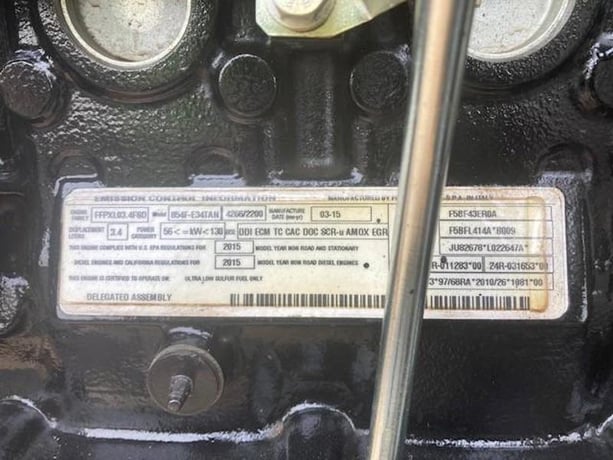 80 HP Perkins #854F-E34T, Engine Assembly, S/N 001351W, 2013 - Image 3