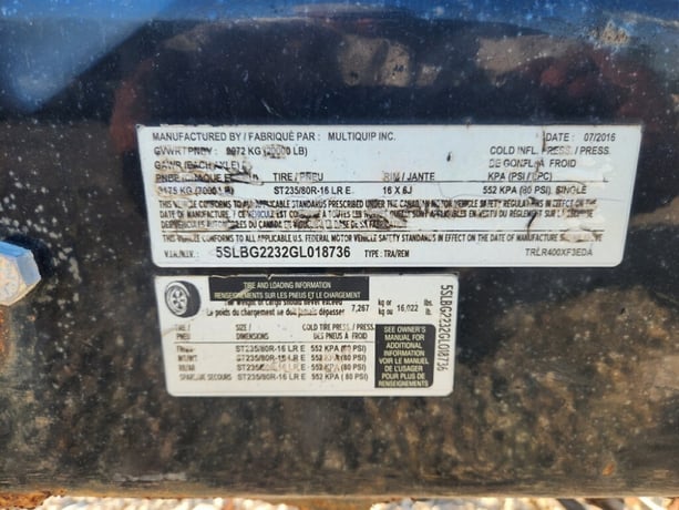 336 KW Multiquip #DCA400SSI4F, trailer mounted diesel generator, 10041 hours, 2016, $85k - Image 10