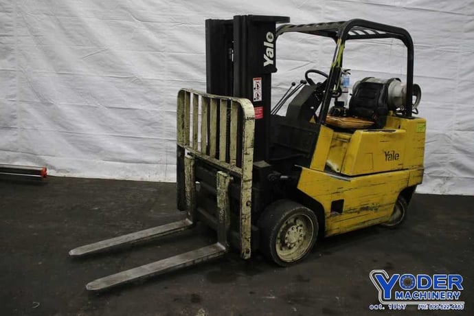 6000 lb. Yale #GLCO60LCSBE077, LP gas forklift, 170" lift height, side shift, #75900 - Image 9