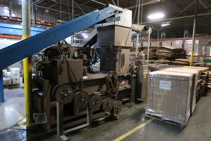 72" x 36" x 40" Maren #72-OE/100, open-end continuous automatic shredder & baler, w/electric tier, 30 HP - Image 5
