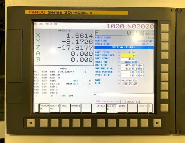 Mighty Viper #VMC-2100 5AB, CNC mill, 80" X, 40" Y, 30" Z, 10k RPM, #50, 50 HP, 5-Axis, Fanuc 30i-MA, rigid - Image 5