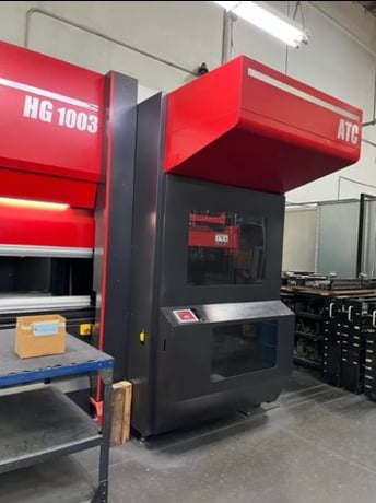 110 Ton, Amada #HG-1003ATC, Servo hydraulic CNC press brake w/auto tool changer, 2015 - Image 6