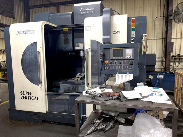 Johnford #SV-48H, CNC vertical machining center, 24 automatic tool changer, 48" Y, 28" Y, 25" Z, 6000 - Image 1