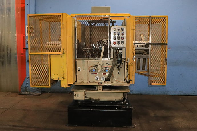 4000 lb. Aida, double end powered reel uncoiler, 12" width, keepers - Image 1