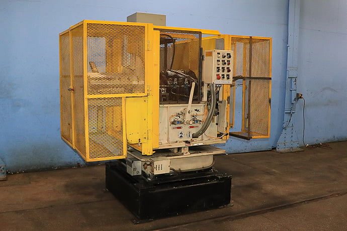 4000 lb. Aida, double end powered reel uncoiler, 12" width, keepers - Image 2