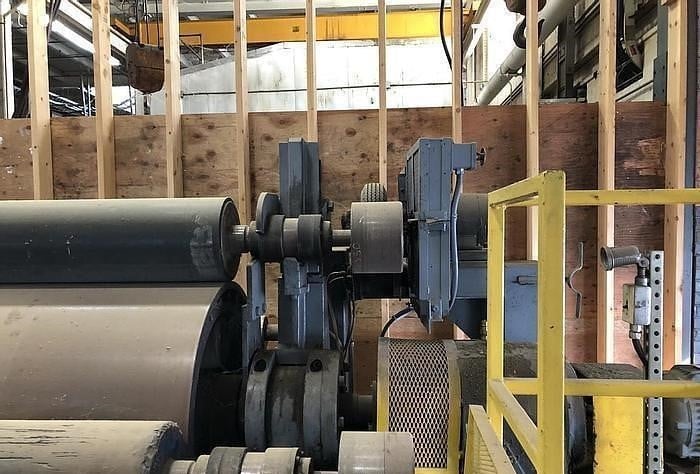 Manchester Machine Co. horizontal track reel, 112" face width, 36" drum diameter, 6 spools - Image 4