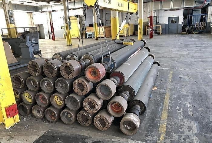 Manchester Machine Co. horizontal track reel, 112" face width, 36" drum diameter, 6 spools - Image 5