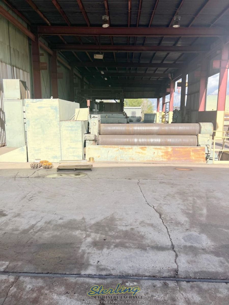 12' x 1-1/4" Bertsch #20, mechanical initial pinch plate roll, 19-1/2" roll diameter, pneumatic end drops - Image 2