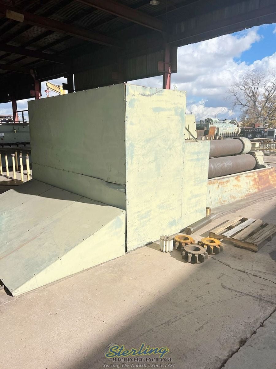 12' x 1-1/4" Bertsch #20, mechanical initial pinch plate roll, 19-1/2" roll diameter, pneumatic end drops - Image 4