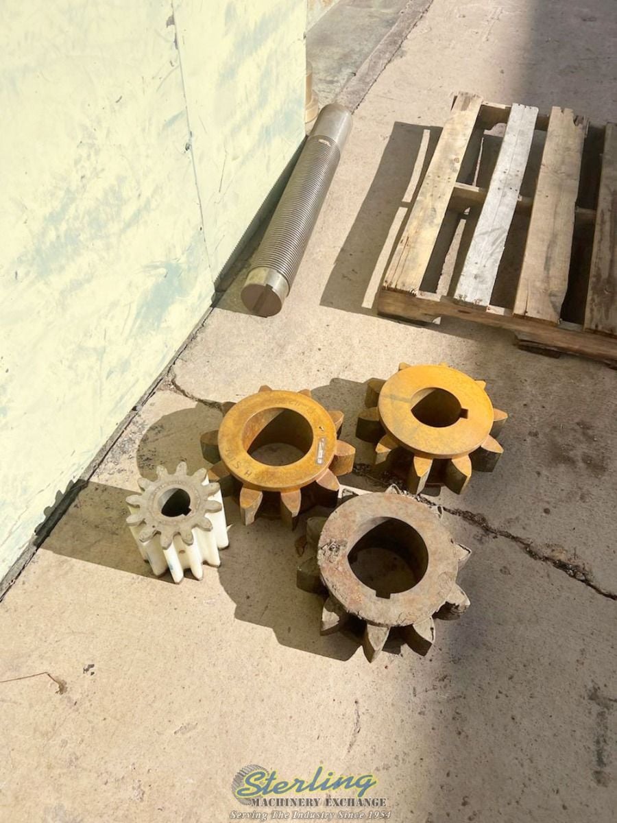 12' x 1-1/4" Bertsch #20, mechanical initial pinch plate roll, 19-1/2" roll diameter, pneumatic end drops - Image 5
