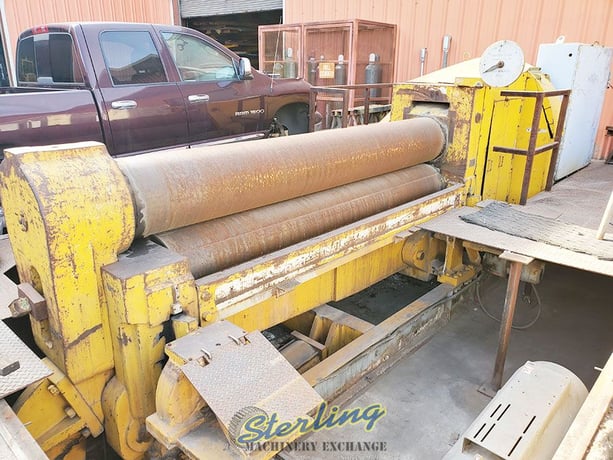 10' x 1" Bertsch, hydraulic double pinch plate bending roll, hydraulic drop end, power roll adj., 30 HP - Image 1