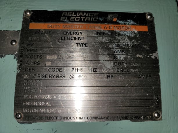 500 HP 711 RPM Reliance, Frame 5810S, WPIBB, 1.15 service factor, 4160 Volts - Image 4