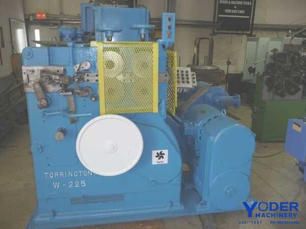 No. W225 Torrington, spring coiler,.080"-.207" wire diameter, 4 feed wheels, wire guides, #52721 - Image 1