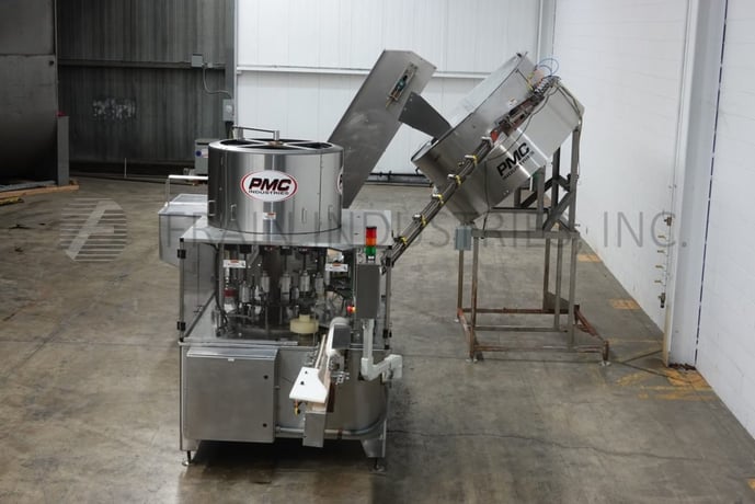PMC #RC1600/MSL60/PS2100, 16 head Stainless Steel, rotary pump placer & capper w/60" OD unscrambling bowl & - Image 3