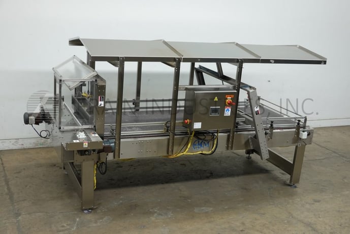 Custom Metal Designs Inc #SDA-1000-RR, debagging conveyor, semi-automatic, control panel with AB controller & - Image 5
