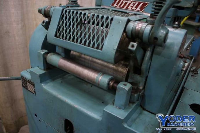 8" x .031" Littell #308, straightener, 7 rolls, 10-60 FPM, 1 HP, exit edge guides, #75361 - Image 2
