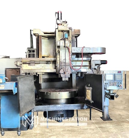 60" Gray #Ringmaster, 64" sw, 4-jaw, Fanuc 21i-T, 5 turret, chip conveyor - Image 1