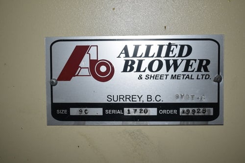 Allied Blower, 64" paddle wheel fan, 250 HP, 37" fan inlet up-blast, 29" x 36" outlet - Image 6