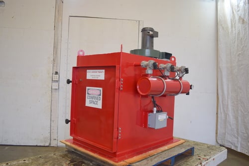 JDB Dense flow bin vent with New York Blower fan, 3 HP, pulse jet cleaning, unused - Image 2