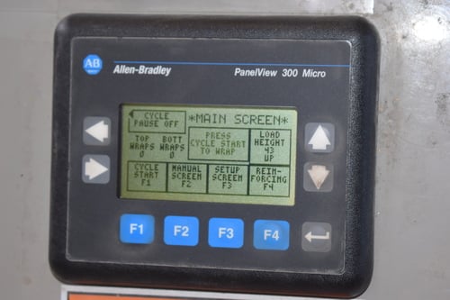 Muller #Cobra-500, 3 post rotary arm stretch wrapper system, Allen Bradley PanelView 300 Micro Control - Image 4