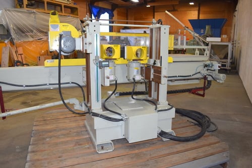 Wisconsin Automated Machine #C-450, single end tenoner, automatic double head shaper/coping - Image 3