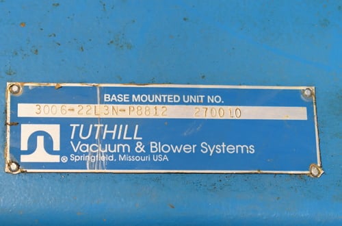 Tuthill #3006-22L3N, vacuum blower system, 7-1/2 HP positive displacement blower - Image 8