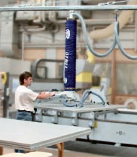 185 lb. Schmalz #JumboErgo-85, Vacuum Lift, 4.8 HP blower, 110 cfm, 14.7" Hg suction, 7" diameter Lift tube - Image 1