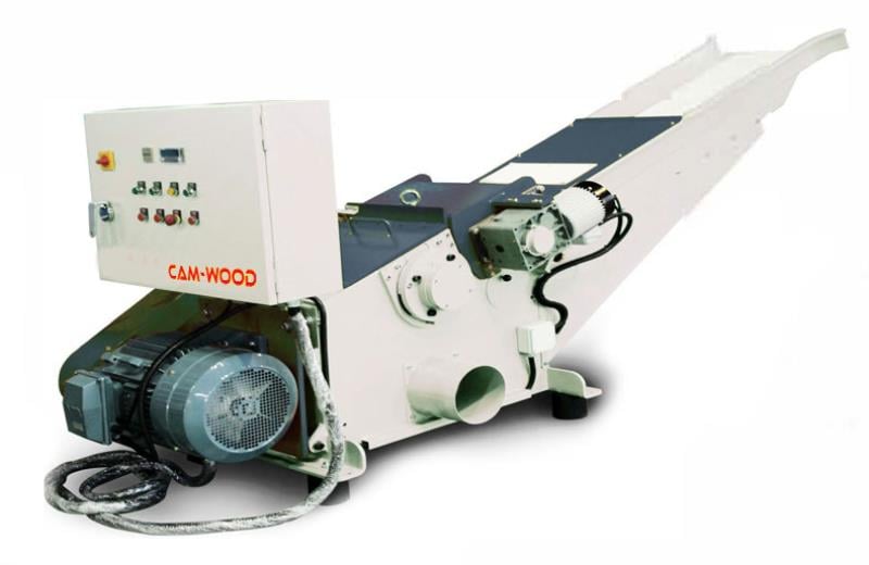 Cam-Wood #WX-1502HX, Horizontal Wood Grinder, 20 HP - 1750 RPM, 15-3/8" x 2-3/8" infeed chute, 8" diameter - Image 1