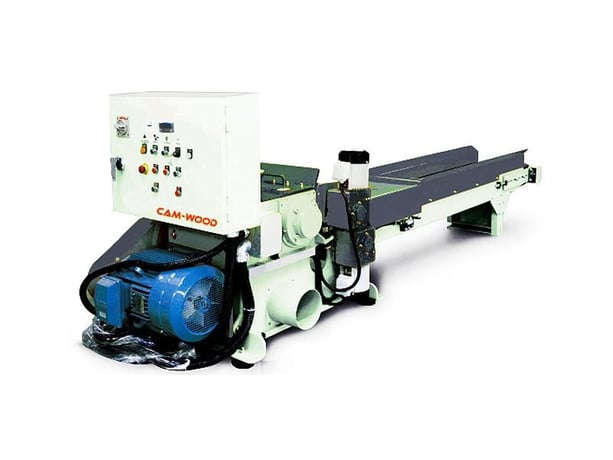 Cam-Wood #WX-1504HCX, Horizontal Wood Grinder, 20 HP - 1750 RPM, 15-3/8" x 4" infeed chute, 8" diameter air - Image 1