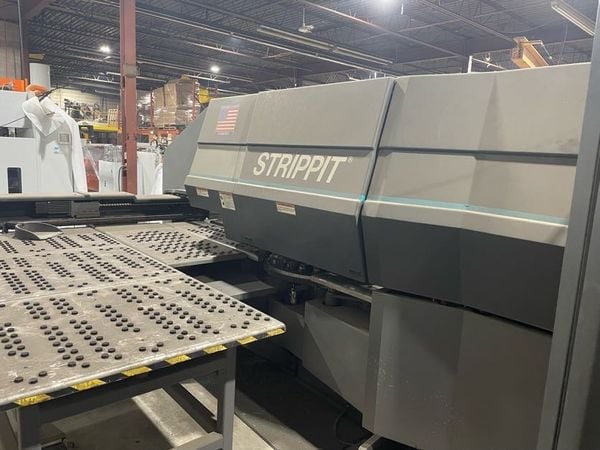 23 Ton, LVD Strippit #1250, turret punch, CNC Control, Standard automatic index & Roller ball table - Image 10