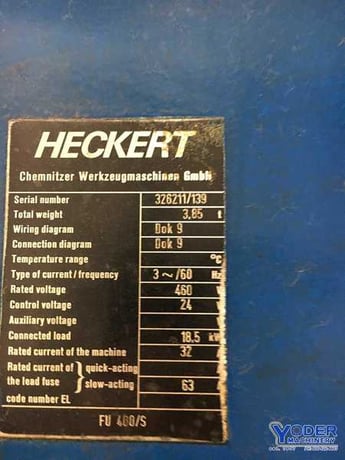 WMW Heckert #FU400/S, horizontal knee mill, 15" x62" table, pendant Control, automatic lube, #68588 - Image 5